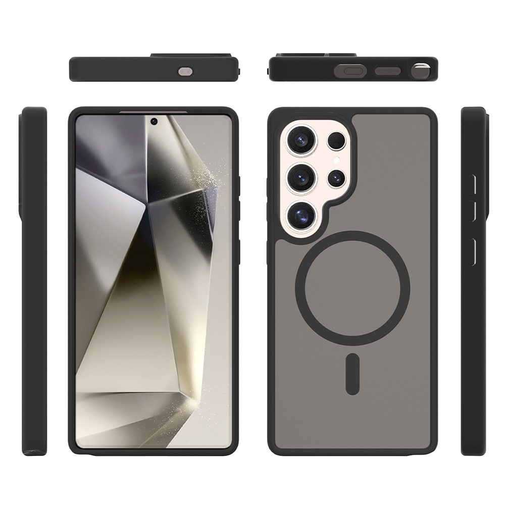 Skin gelový obal s pevnými zády a podporou MagSafe na Samsung Galaxy S25 Ultra - černý
