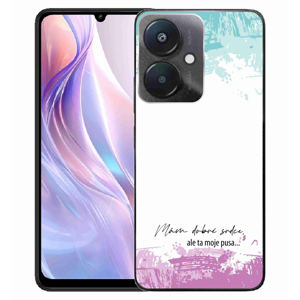 Gelový kryt mmCase na Xiaomi Redmi 13C 5G  - vtipný text 3 bílé pozadí