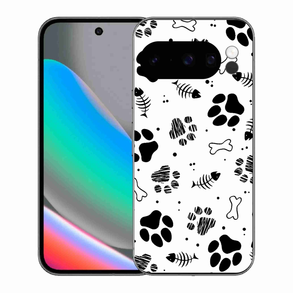 Gelový kryt mmCase na Google Pixel 10 Pro - psí tlapky 1