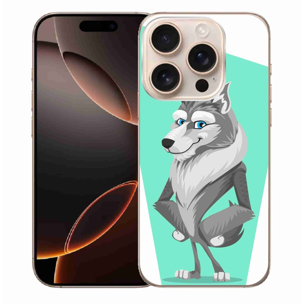 Gelový kryt mmCase na iPhone 16 Pro Max - kreslený vlk