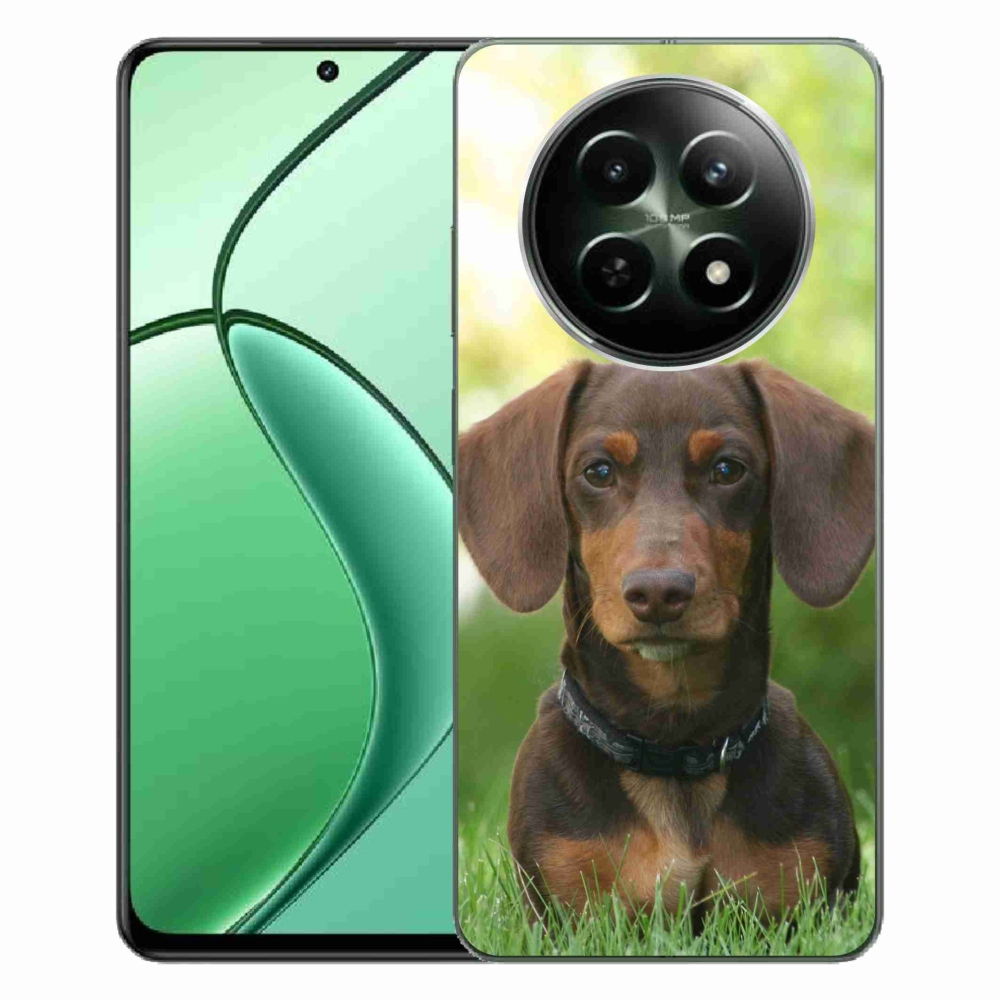 Gelový obal mmCase na Realme 12 5G/12x 5G - hnědý jezevčík