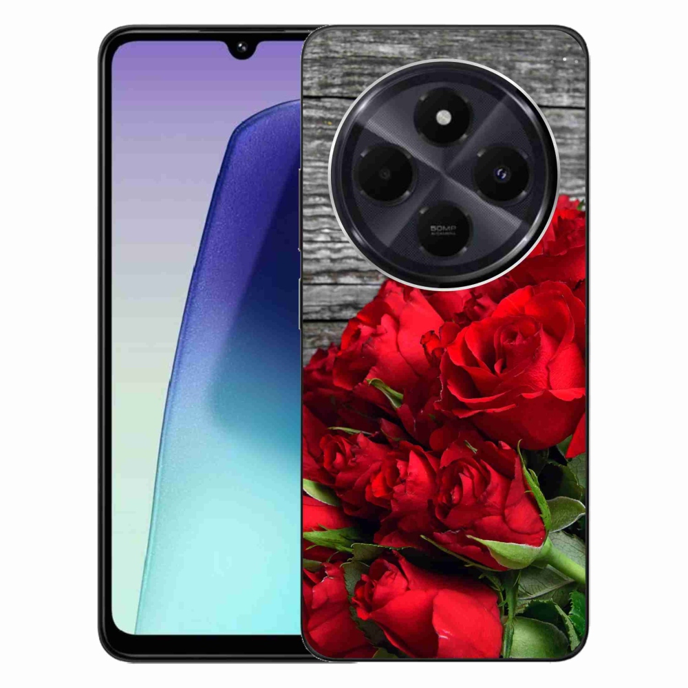 Gelový kryt mmCase na Xiaomi Redmi 14C/Poco C75 - červené růže
