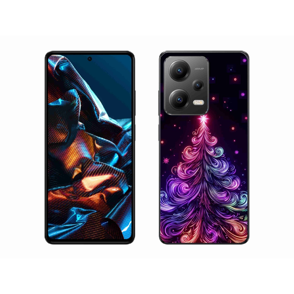 Gelový kryt mmCase na Xiaomi Redmi Note 12 Pro 5G - neonový vánoční stromek 1