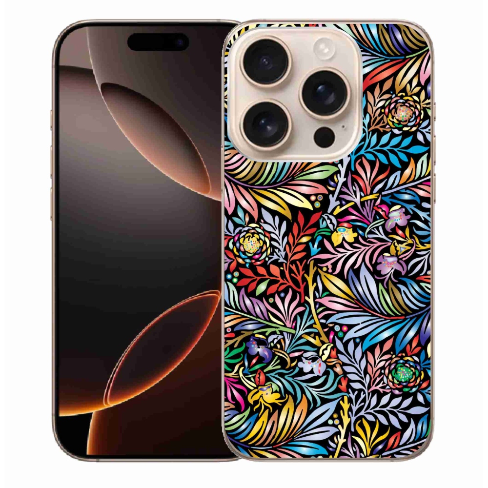 Gelový kryt mmCase na iPhone 16 Pro Max - květiny 5