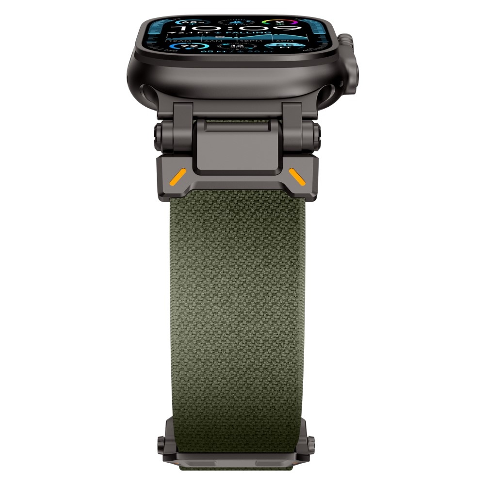 Metal nylonový řemínek na Apple Watch Ultra/Ultra 2 49mm/SE/SE 2022/2023 44mm/10 46mm/9/8/7 45mm/6/5/4 44mm/3/2/1 42 mm - zelený