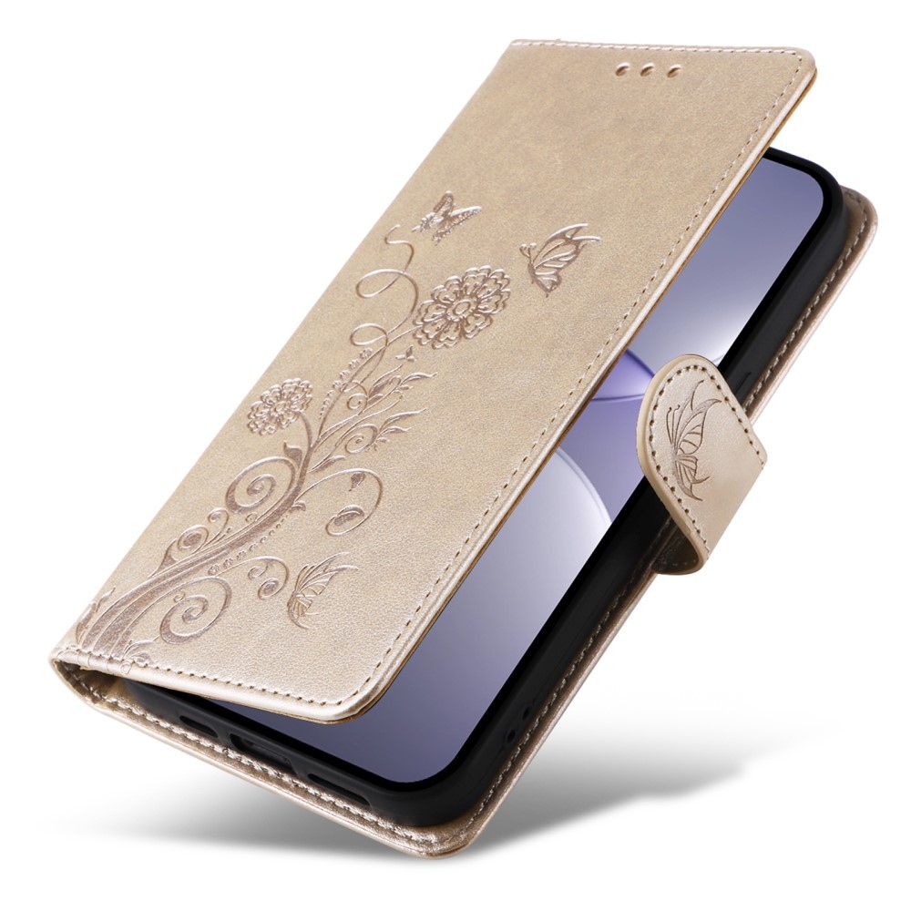 Flowery knížkové pouzdro na Huawei Nova 13 5G - zlaté
