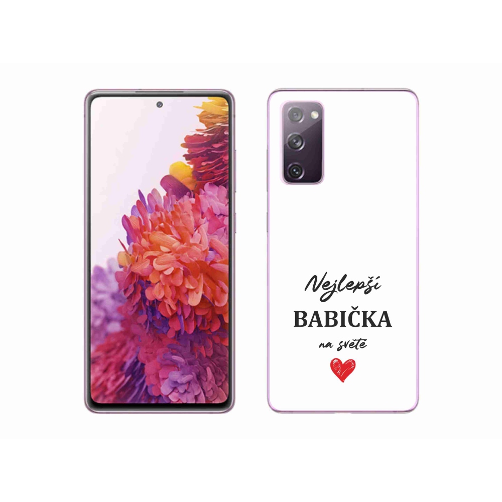 Gelový kryt mmCase na Samsung Galaxy S20 FE - nejlepší babička 1 bílé pozadí