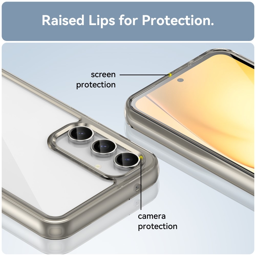 Gelový obal s pevnými zády na Samsung Galaxy S23 FE - šedý