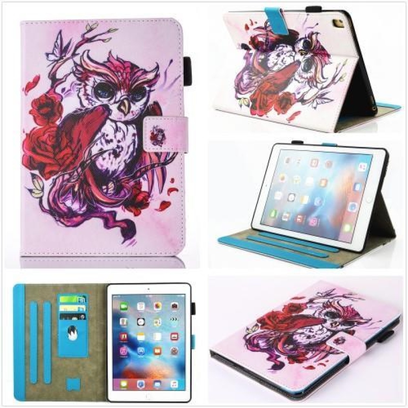Charmi PU kožené pouzdro na iPad Pro 9.7 - sova a srdíčka
