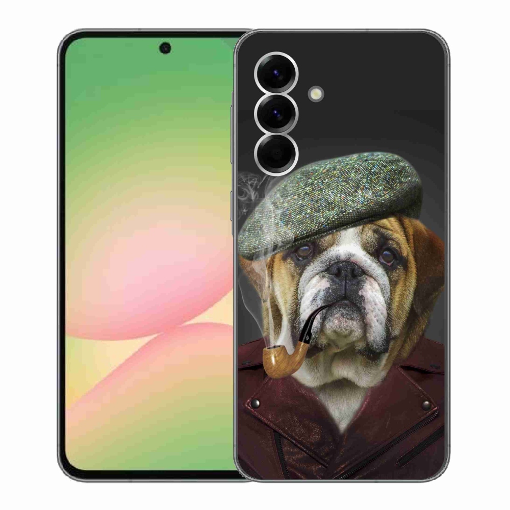 Gelový kryt mmCase na Samsung Galaxy A56 5G - pes s fajfkou
