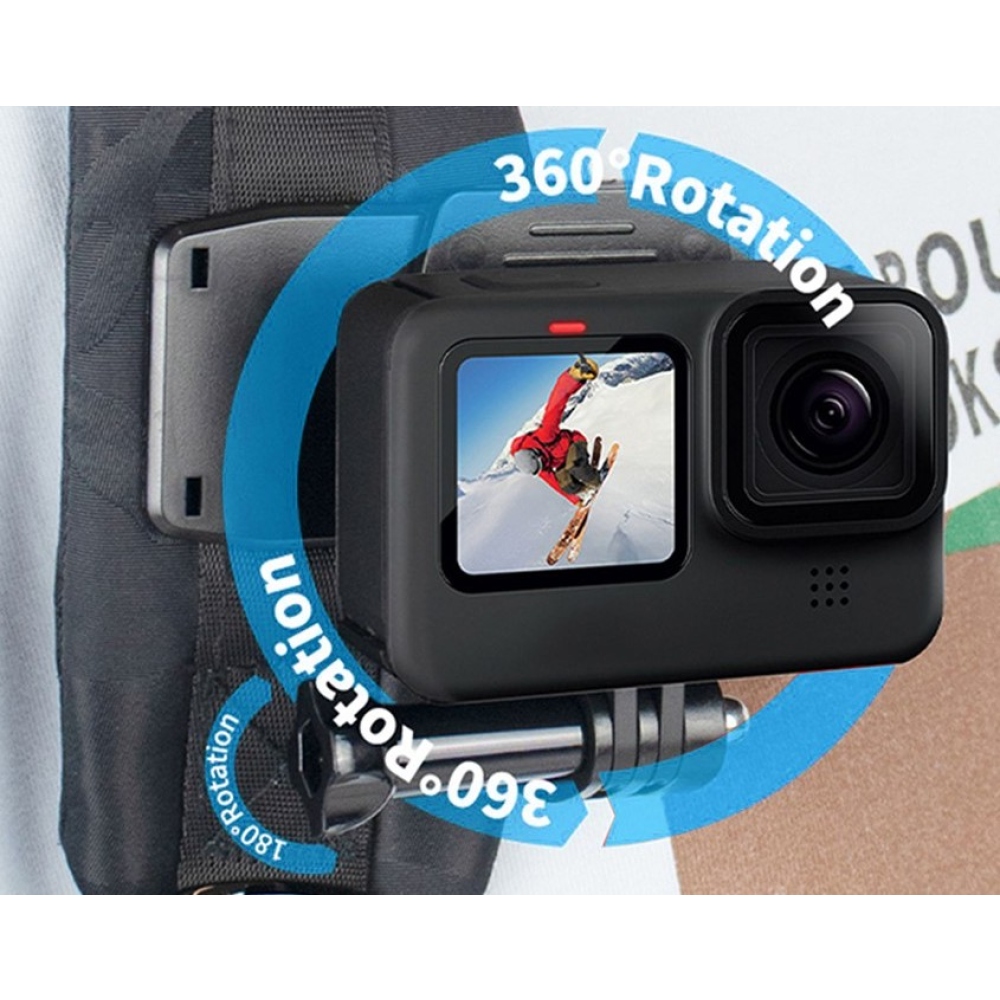 Otočný klip pro GoPro, DJI Osmo a akční kamery s otočením o 360°
