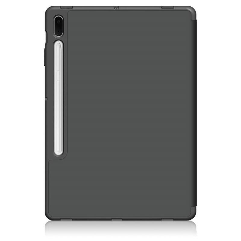 Chytré nastavitelné PU kožené pouzdro pro tablet Samsung Galaxy Tab S7 FE T736 - šedé
