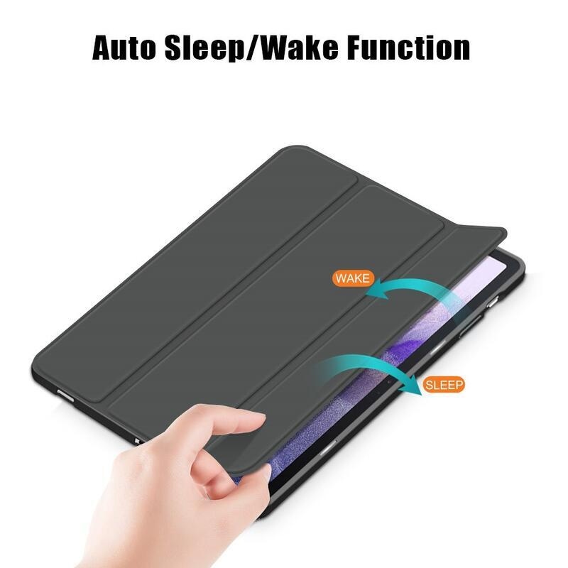 Chytré nastavitelné PU kožené pouzdro pro tablet Samsung Galaxy Tab S7 FE T736 - šedé