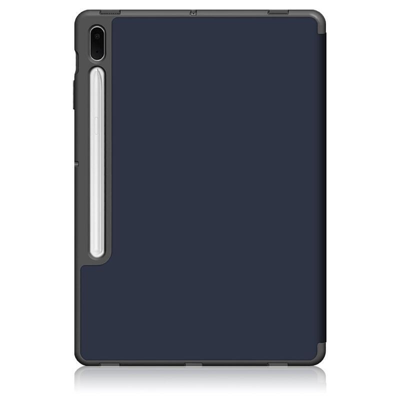 Chytré nastavitelné PU kožené pouzdro pro tablet Samsung Galaxy Tab S7 FE T736 - tmavěmodré