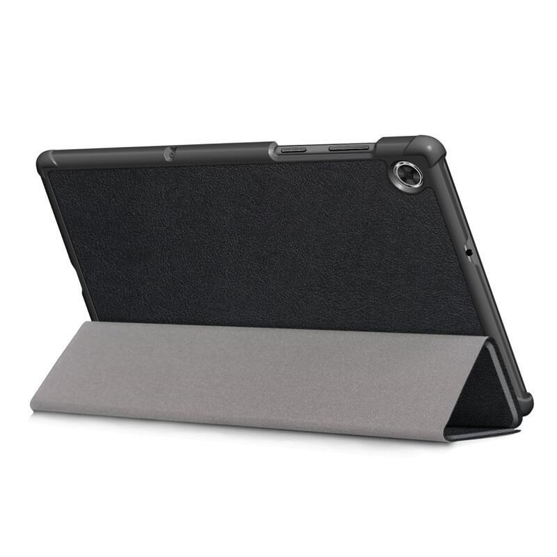 Chytré polohovací PU kožené pouzdro na tablet Lenovo Tab M10 FHD Plus - černé