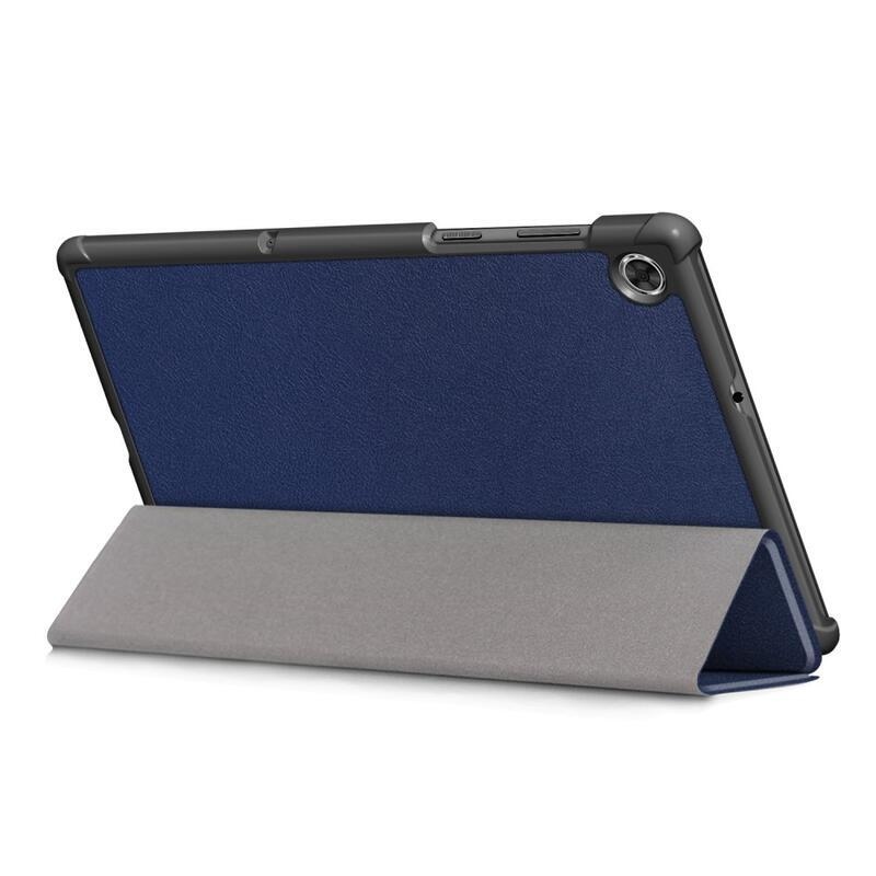Chytré polohovací PU kožené pouzdro na tablet Lenovo Tab M10 FHD Plus - modré