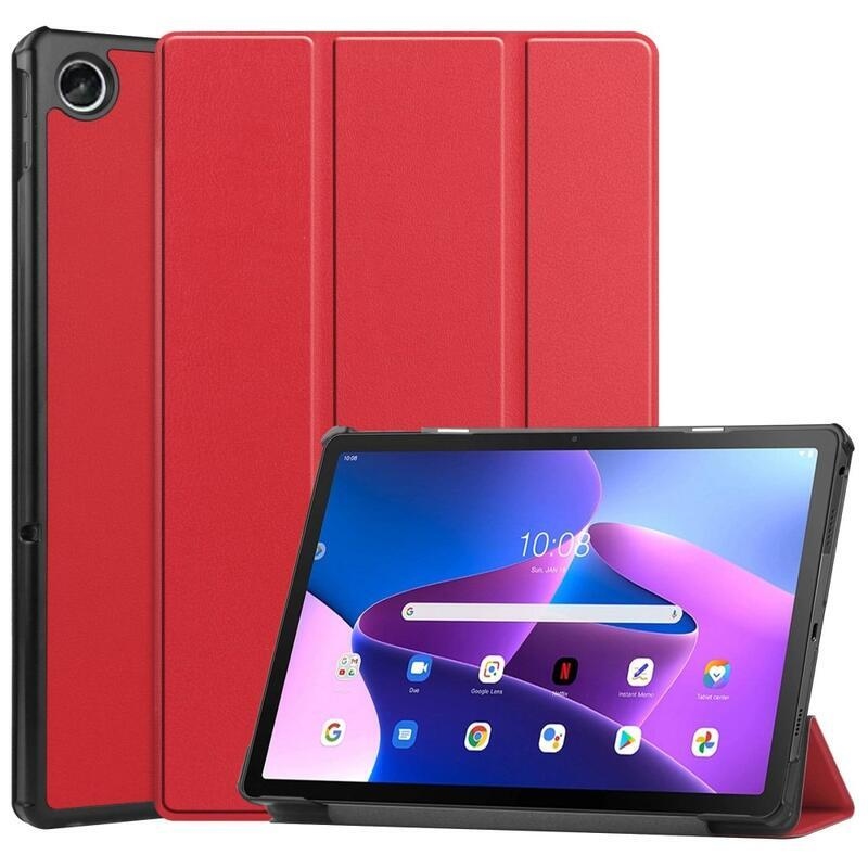 Chytré polohovatelné pouzdro na Lenovo Tab M10 Plus (3. Gen) - červené