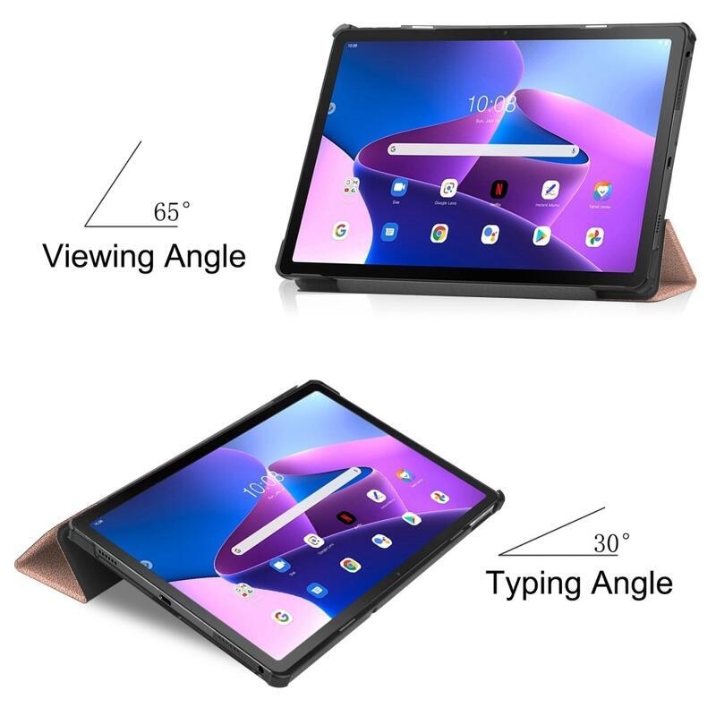 Chytré polohovatelné pouzdro na Lenovo Tab M10 Plus (3. Gen) - růžovozlaté