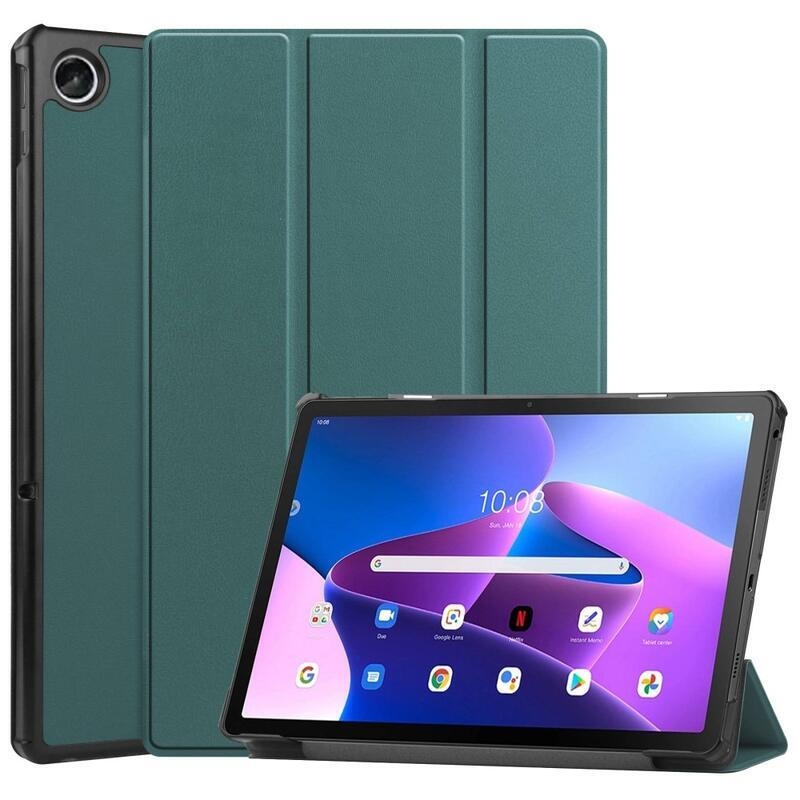 Chytré polohovatelné pouzdro na Lenovo Tab M10 Plus (3. Gen) - zelené