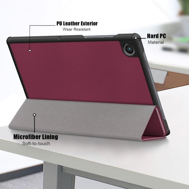 Chytré polohovatelné pouzdro pro Samsung Galaxy Tab A8 10.5 (2021) - vínové