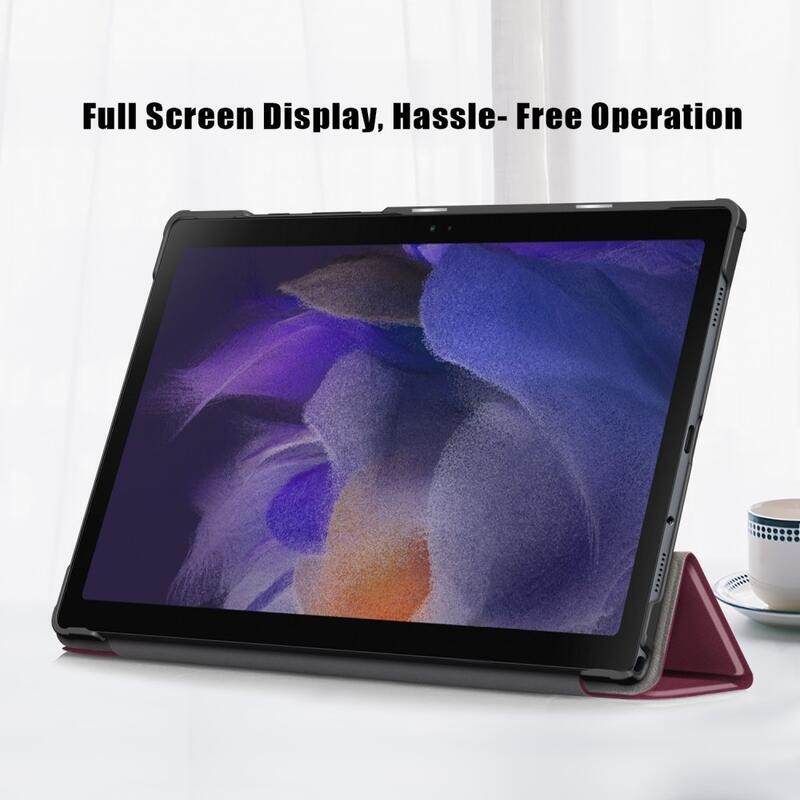 Chytré polohovatelné pouzdro pro Samsung Galaxy Tab A8 10.5 (2021) - vínové