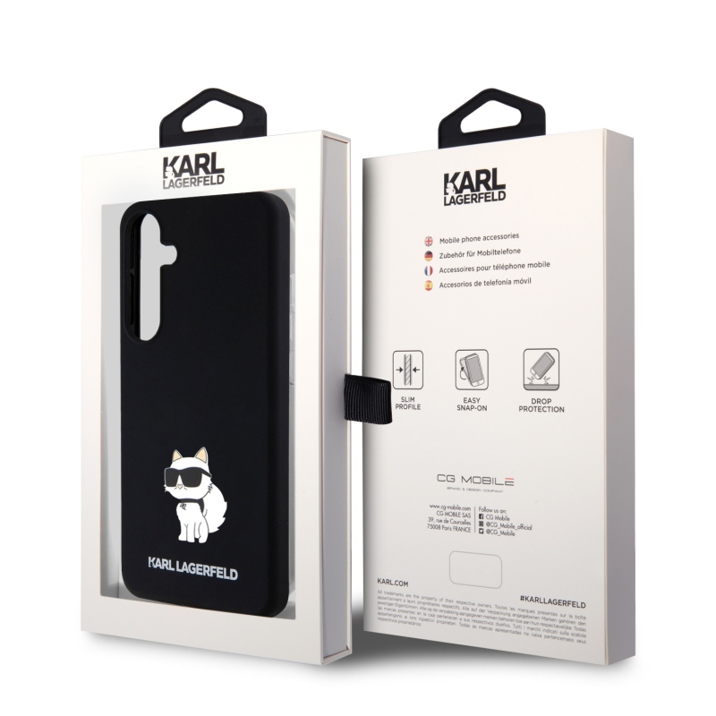 Karl Lagerfeld Liquid Silicone Choupette NFT Zadní Kryt pro Samsung Galaxy S24+ Black