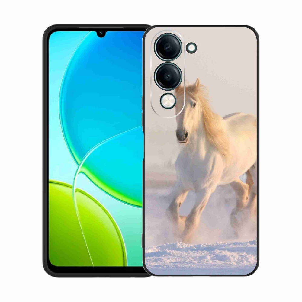 Gelový kryt mmCase na Vivo Y29s 5G - kůň ve sněhu