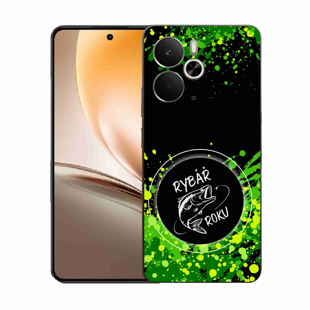 Gelový kryt mmCase na Realme 14 5G - rybář roku černé pozadí