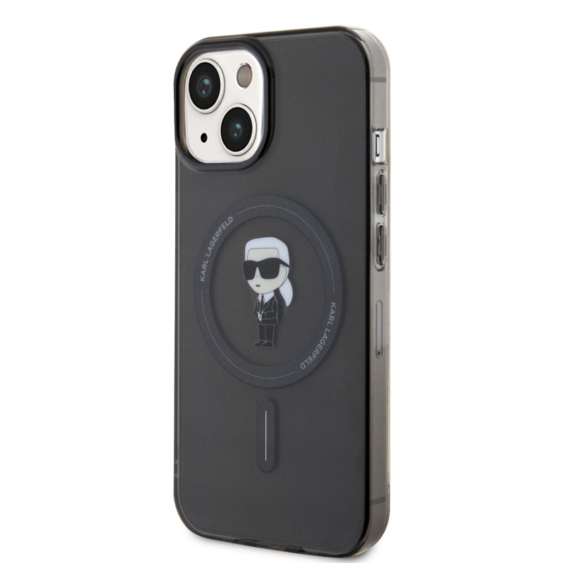 Karl Lagerfeld IML Ikonik MagSafe Zadní Kryt pro iPhone 15 Black