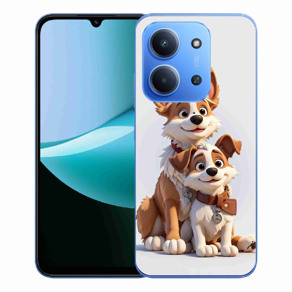 Gelový kryt mmCase na Xiaomi Redmi 15C 4G/5G (173mm) - kreslení psi