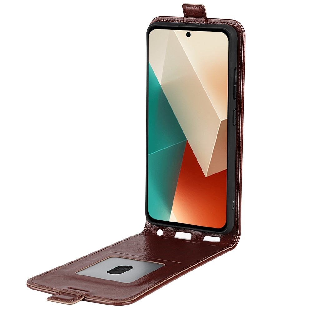 Vertical flipové pouzdro na Xiaomi Redmi Note 13 5G - hnědé