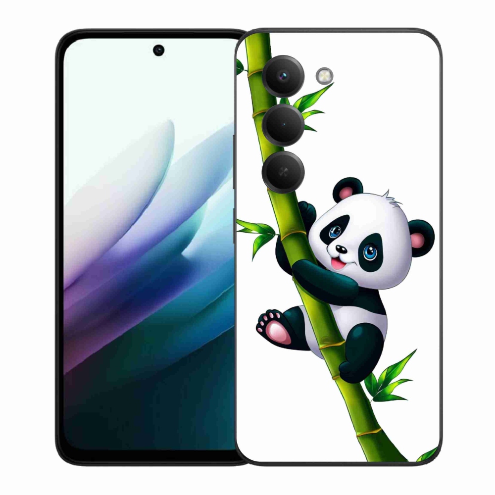Gelový kryt mmCase na Xiaomi Redmi 15 4G/5G (171mm) - panda na bambusu