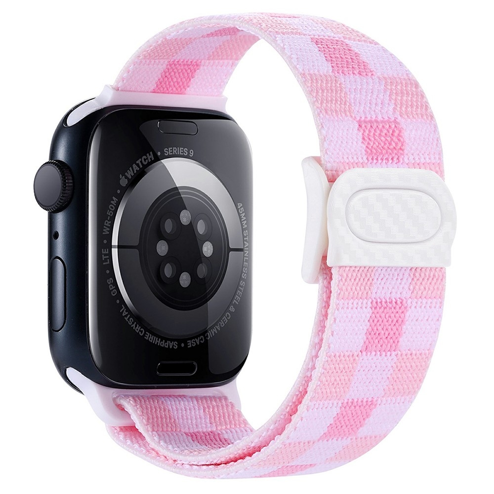 Gradient nylonový řemínek na Apple Watch Ultra/Ultra 2 49mm/SE/SE 2022/2023 44mm/9/8/7 45mm/6/5/4 44mm/3/2/1 42 mm - růžové kostičky