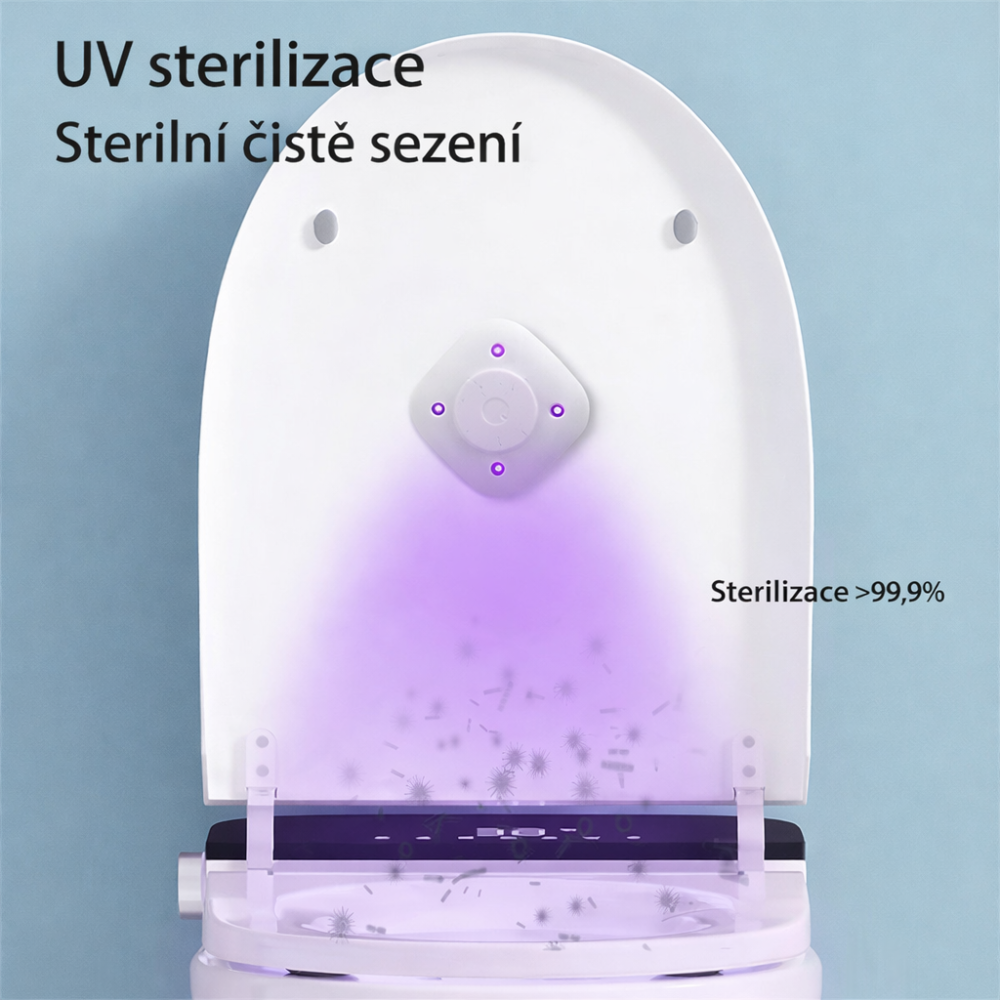 Hygienické UV světlo pro dezinfekci WC - bílé