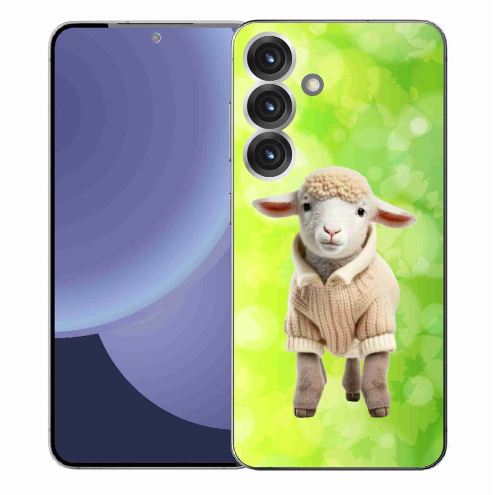 Gelový kryt mmCase na Samsung Galaxy S25+ - jehně ve svetru