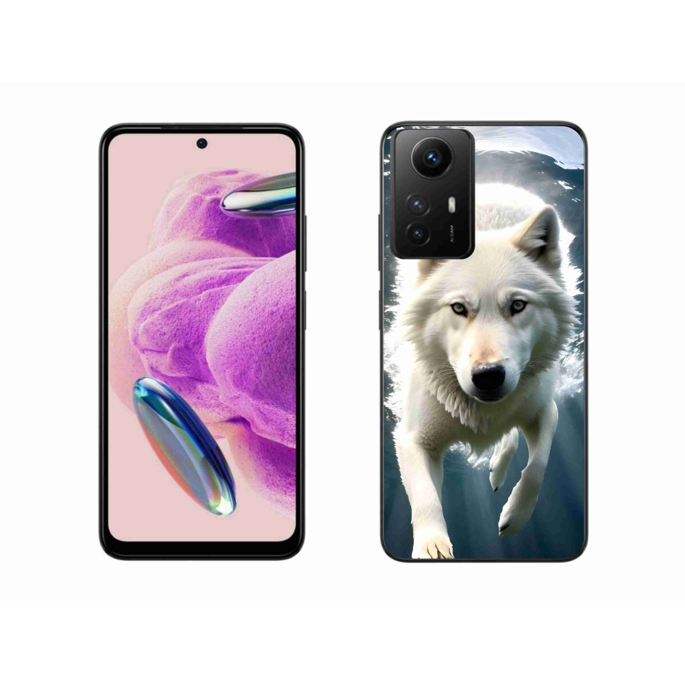 Gelový kryt mmCase na Xiaomi Redmi Note 12S - bílý vlk