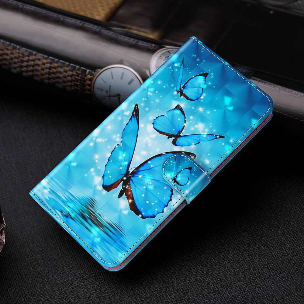 Print knížkové pouzdro na Xiaomi Redmi Note 13 Pro+ 5G - modří motýli