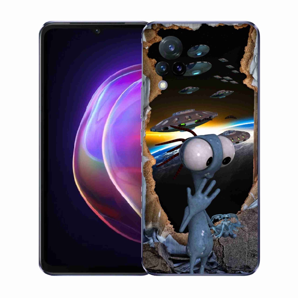 Gelový kryt mmCase na Vivo V21 4G/5G - mimozemšťan