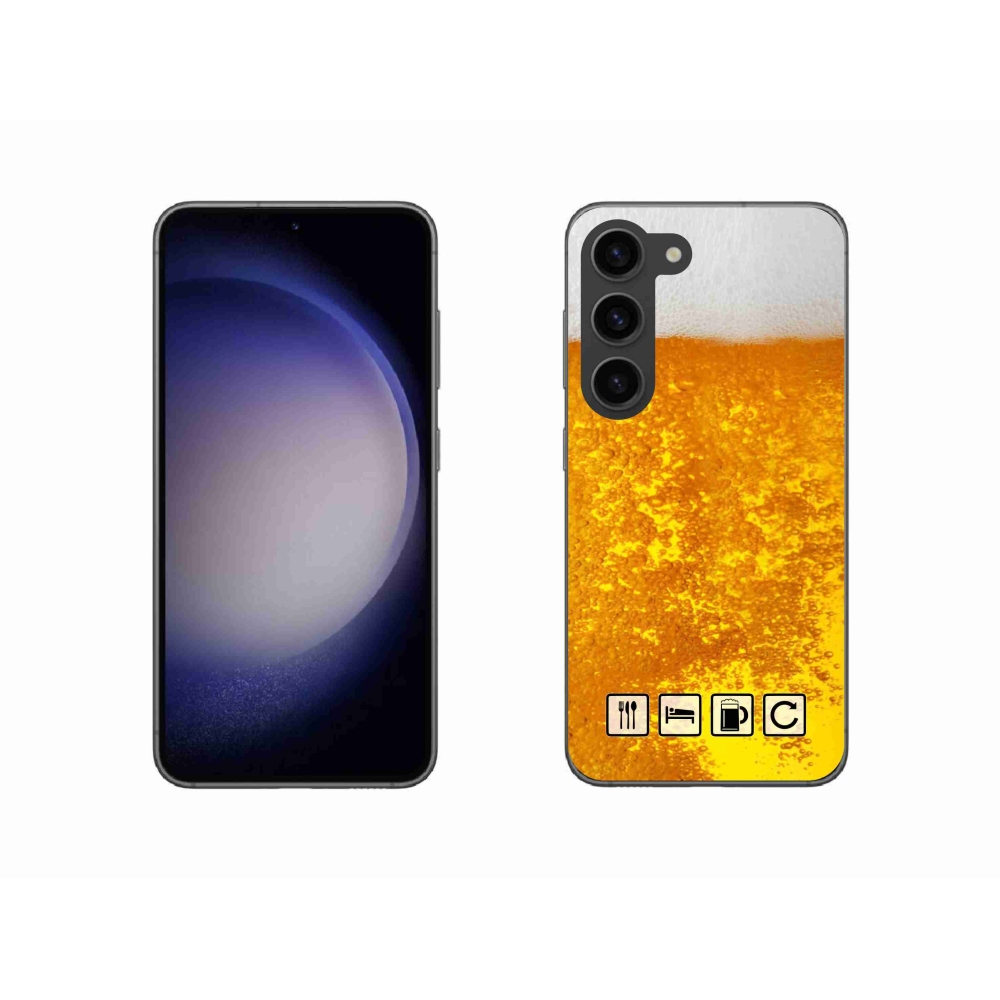 Gelový kryt mmCase na Samsung Galaxy S23 5G - pivní motiv 3