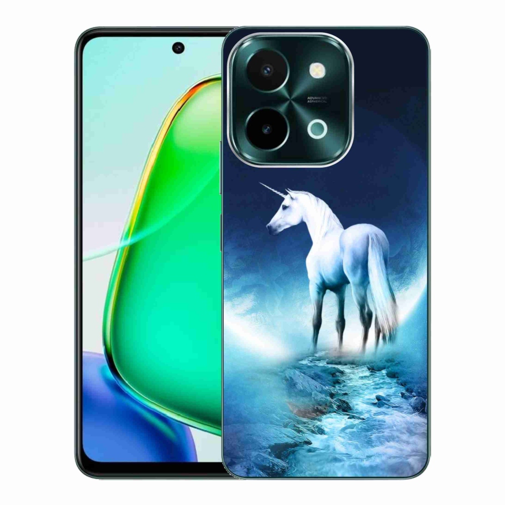 Gelový kryt mmCase na Vivo Y28 - bílý jednorožec