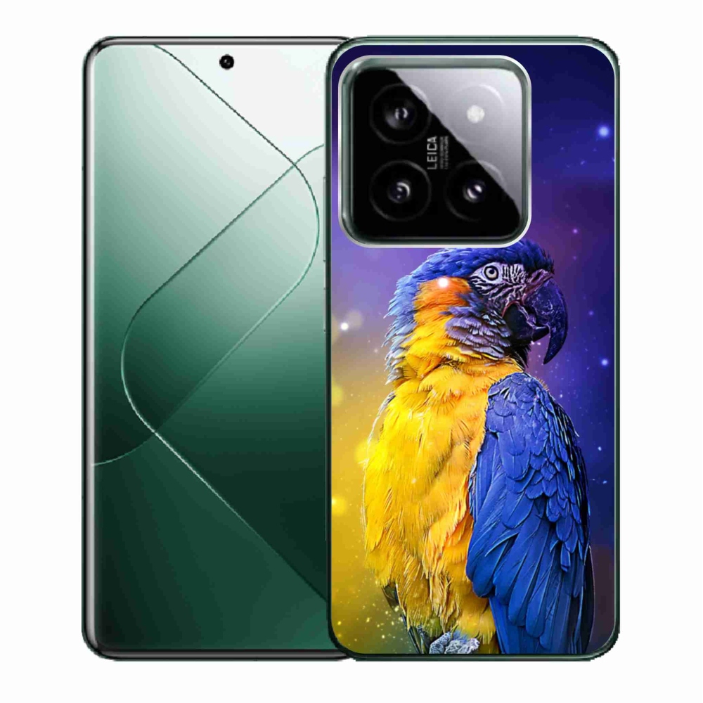 Gelový obal mmCase na Xiaomi 14 - papoušek ara 1