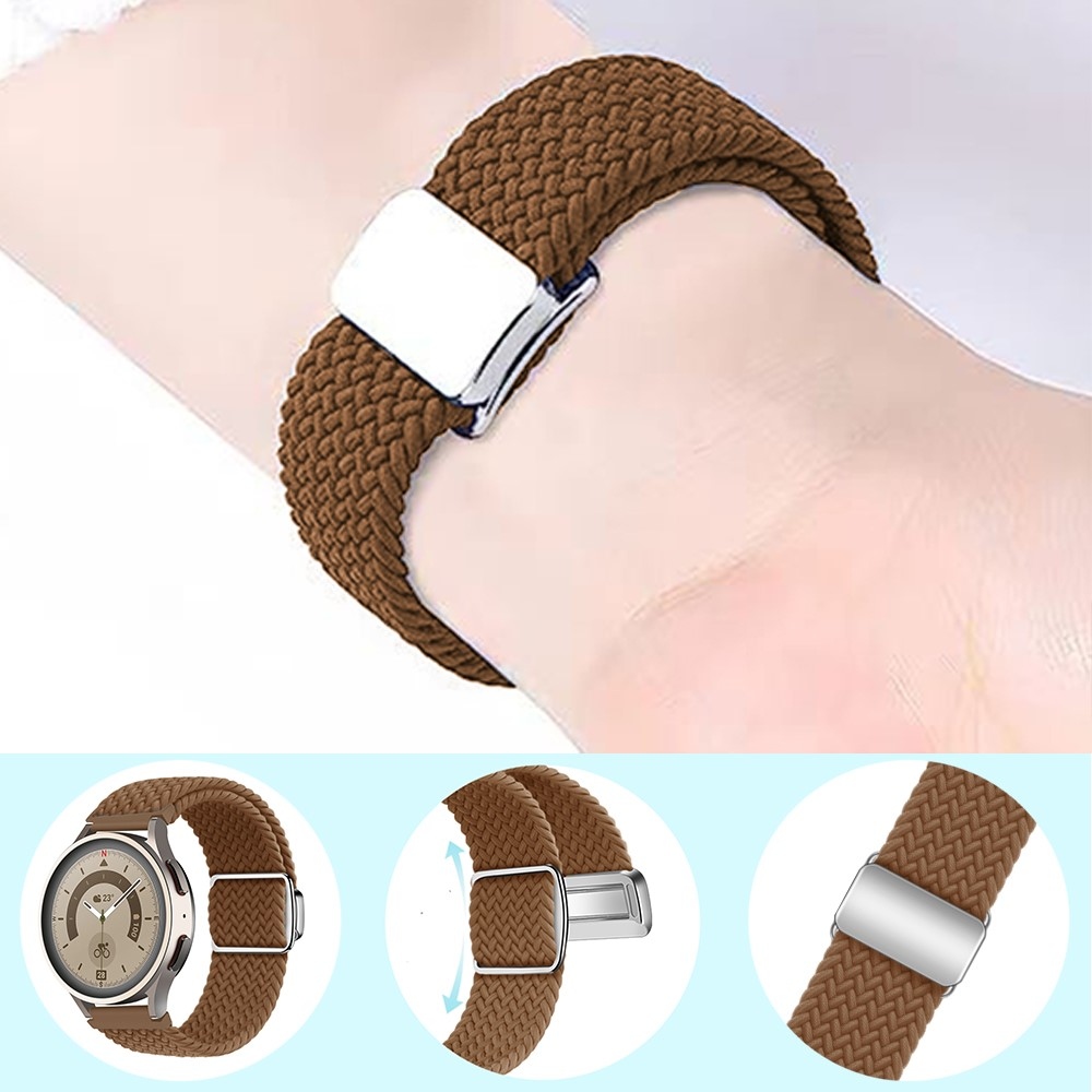 Clasp nylonový řemínek 22mm na Garmin Forerunner 265 - hnědý