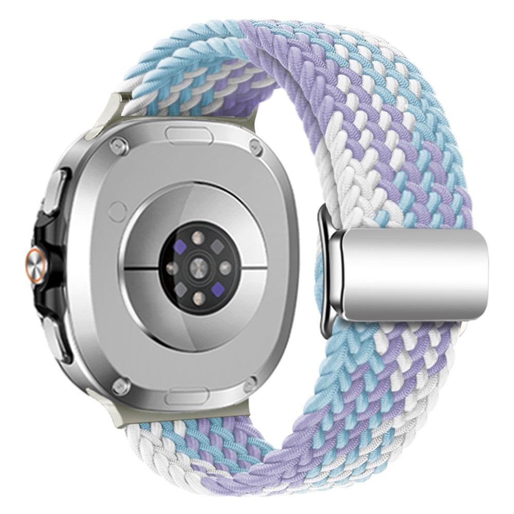 Clasp nylonový řemínek na Samsung Galaxy Watch8 Classic 46mm/Watch8 44mm/40mm - fialový