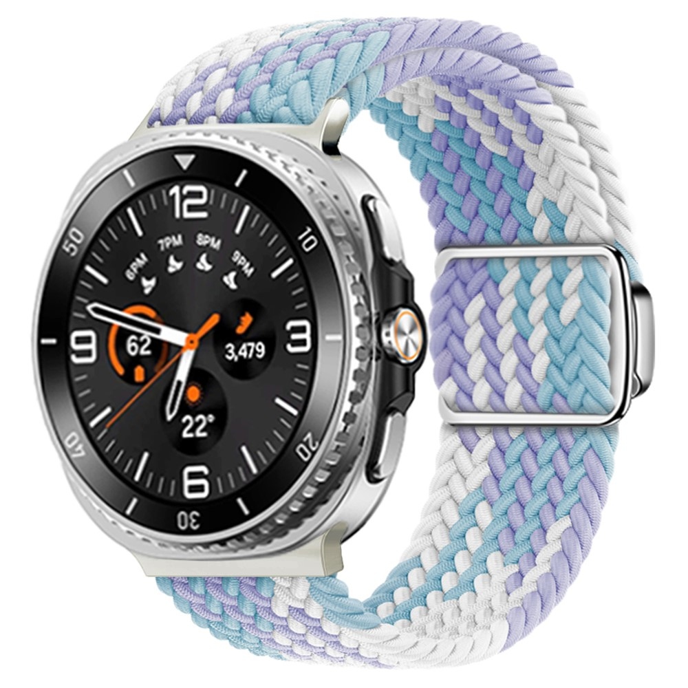 Clasp nylonový řemínek na Samsung Galaxy Watch8 Classic 46mm/Watch8 44mm/40mm - fialový