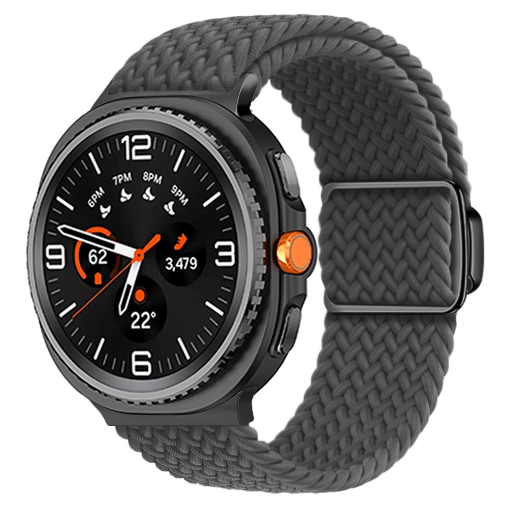 Clasp nylonový řemínek na Samsung Galaxy Watch8 Classic 46mm/Watch8 44mm/40mm - šedý