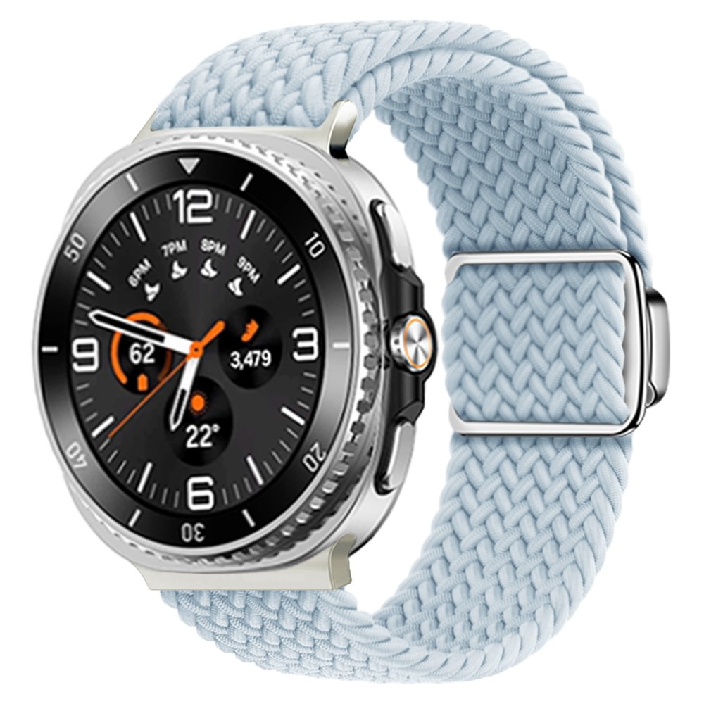Clasp nylonový řemínek na Samsung Galaxy Watch8 Classic 46mm/Watch8 44mm/40mm - světlemodrý