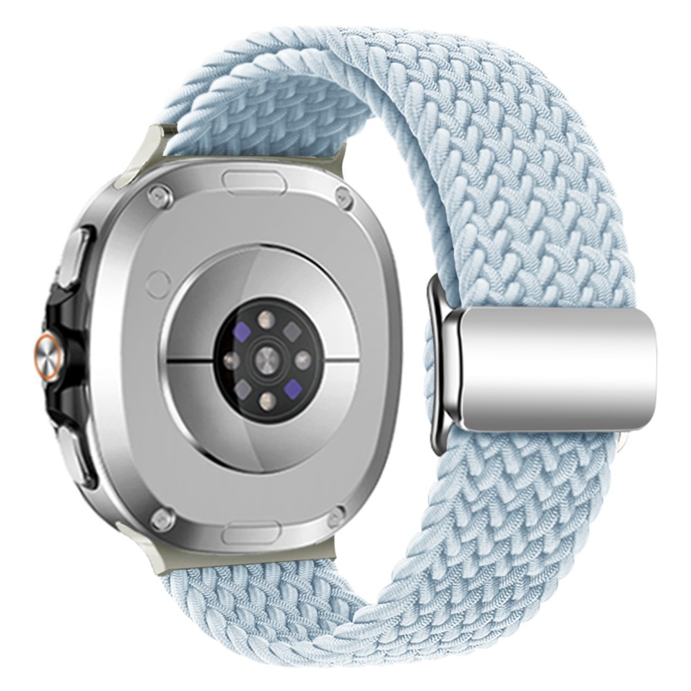 Clasp nylonový řemínek na Samsung Galaxy Watch8 Classic 46mm/Watch8 44mm/40mm - světlemodrý