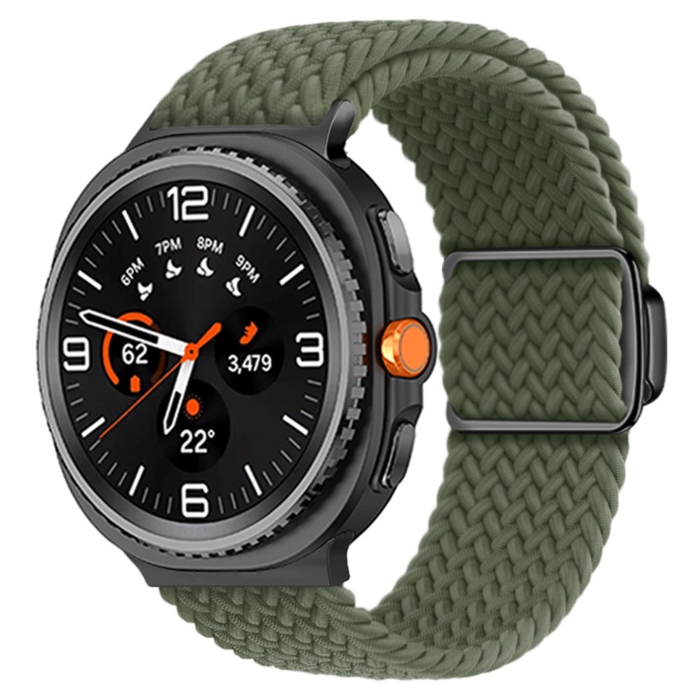 Clasp nylonový řemínek na Samsung Galaxy Watch8 Classic 46mm/Watch8 44mm/40mm - zelený
