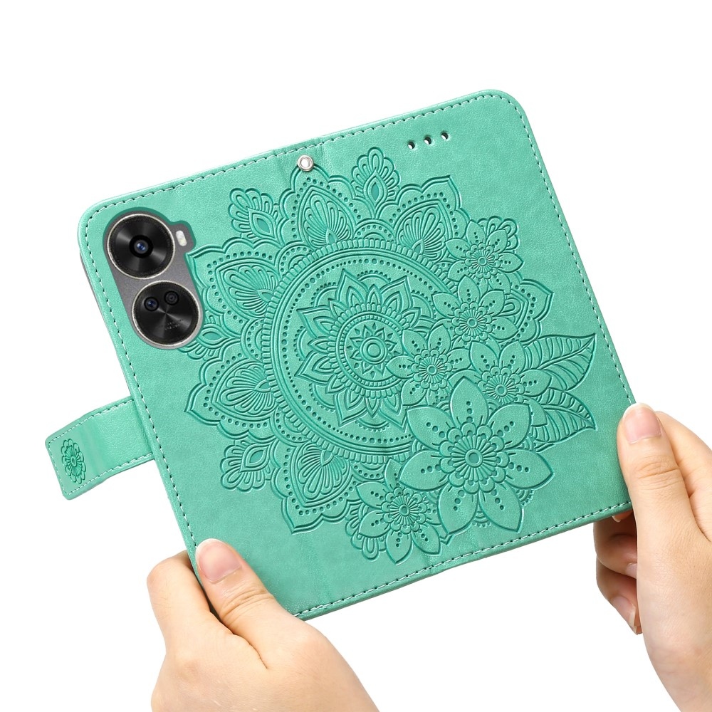 Mandala knížkové pouzdro na Huawei Nova 12 SE - modrozelené