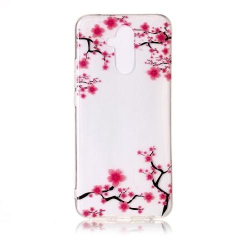 Clean silikonový obal na mobil Huawei Mate 20 Lite - červené květy